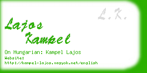 lajos kampel business card